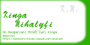 kinga mihalyfi business card